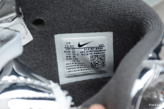 Mid Nike Silver Air Kids 314197-8500 WB Force Metallic 1 0115